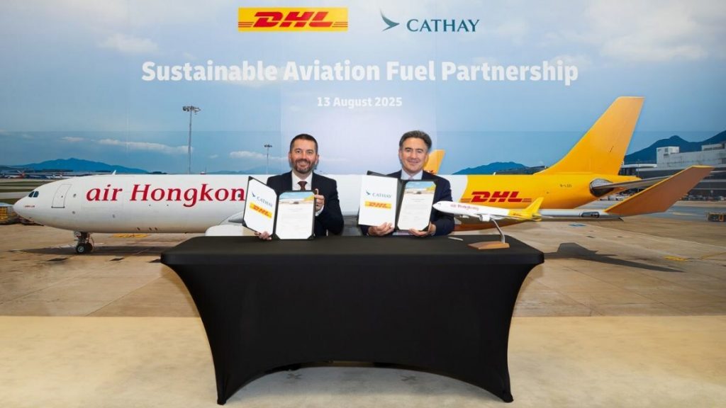 國泰集團(tuán)將為DHL快遞提供可持續(xù)航空燃料